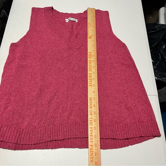 Anthropologie Camilla Pink V-Neck Knit Flowy Sweater Tank Medium R2 - Picture 7 of 8